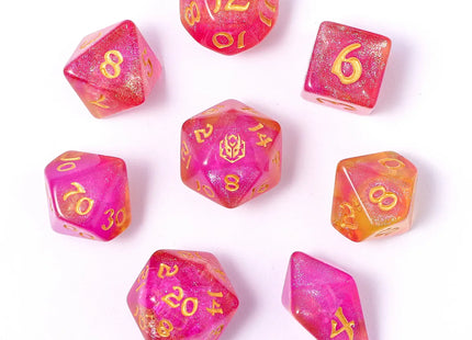 Gamers Guild AZ HYMGHO HY02018: 8pc Polyhedral Dice Set - Dragon Bait HYMGHO