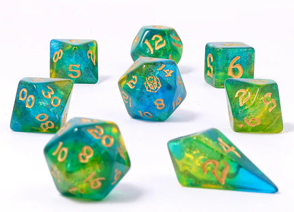 Gamers Guild AZ HYMGHO HY02021: 8pc Polyhedral Dice Set - Eye of Newt HYMGHO