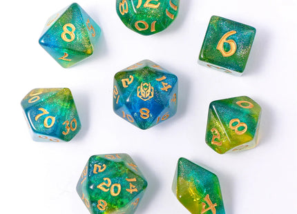 Gamers Guild AZ HYMGHO HY02021: 8pc Polyhedral Dice Set - Eye of Newt HYMGHO