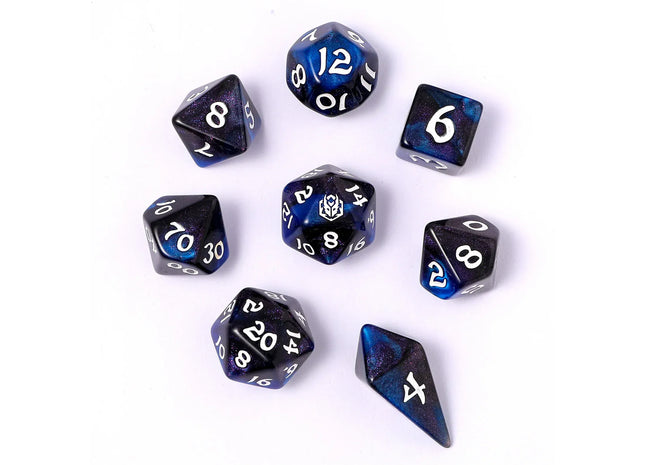 Gamers Guild AZ HYMGHO HY02025: 8pc Polyhedral Dice Set - Knight Night HYMGHO