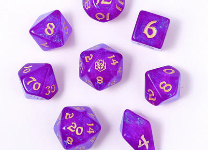 Gamers Guild AZ HYMGHO HY02026: 8pc Polyhedral Dice Set - Hex Appeal HYMGHO