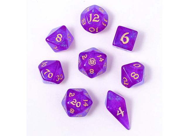 Gamers Guild AZ HYMGHO HY02026: 8pc Polyhedral Dice Set - Hex Appeal HYMGHO