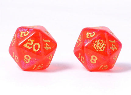 Gamers Guild AZ HYMGHO HY02027: 8pc Polyhedral Dice Set - Fireball HYMGHO