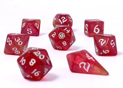 Gamers Guild AZ HYMGHO HY02030: Round Edge RPG Dice Set - Infernal Spark HYMGHO