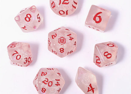 Gamers Guild AZ HYMGHO HY02031: 8pc Polyhedral Dice Set - Winter Solstice HYMGHO