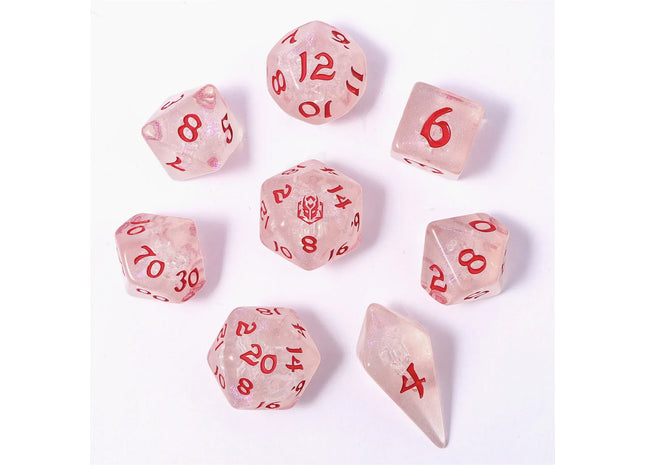 Gamers Guild AZ HYMGHO HY02031: 8pc Polyhedral Dice Set - Winter Solstice HYMGHO