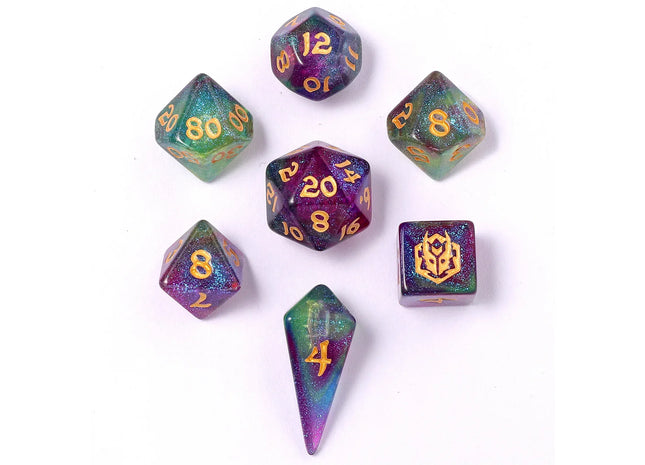 Gamers Guild AZ HYMGHO HY02033: Mini Polymer RPG Dice Set - Siren's Melody HYMGHO
