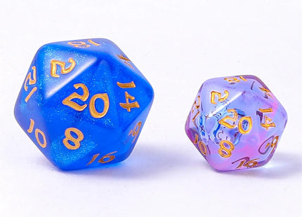 Gamers Guild AZ HYMGHO HY02036: Mini Polymer RPG Dice Set - Unicorn Tears HYMGHO