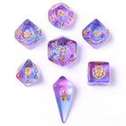 Gamers Guild AZ HYMGHO HY02036: Mini Polymer RPG Dice Set - Unicorn Tears HYMGHO