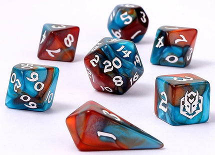 Gamers Guild AZ HYMGHO HY02037: Mini Polymer RPG Dice Set - Bard's Cloak HYMGHO