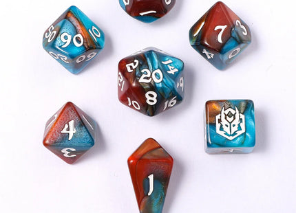 Gamers Guild AZ HYMGHO HY02037: Mini Polymer RPG Dice Set - Bard's Cloak HYMGHO