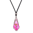 Gamers Guild AZ HYMGHO HYJ032: Mysticage Dice Chain Necklace with D4 - Black Leather Chain HYMGHO