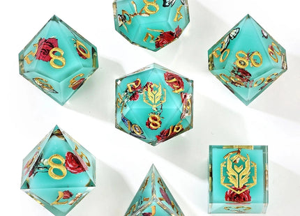 Gamers Guild AZ HYMGHO HYMGHO Dice: BRR088 Captured Magic Hand Sanded Sharp Edge Resin - Meadow Magic HYMGHO