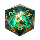 Gamers Guild AZ HYMGHO HYMGHO Dice: HY00273 - Sharp Edged Resin LED 55mm D20 - Beholder's Gaze - Green HYMGHO