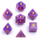Gamers Guild AZ HYMGHO HYMGHO Dice: HY00327  - Wyrmforged Rollers - Rounded Resin Polyhedral Dice - Pixie Dust Gold HYMGHO