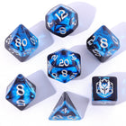 Gamers Guild AZ HYMGHO HYMGHO Dice: HY00333 - Wyrmforged Rollers - Rounded Resin Polyhedral Dice - Dragon Eye Blue HYMGHO