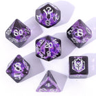 Gamers Guild AZ HYMGHO HYMGHO Dice: HY00334  - Wyrmforged Rollers - Rounded Resin Polyhedral Dice - Dragon Eye Purple HYMGHO