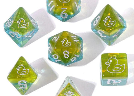 Gamers Guild AZ HYMGHO HYMGHO Dice: HY00335  - Wyrmforged Rollers - Rounded Resin Polyhedral Dice - Rubber Ducky HYMGHO
