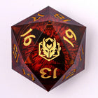 Gamers Guild AZ HYMGHO HYMGHO Dice: HY00355 - Skull's Grin Hollow Metal Dice Set - Glow in the Dark Blue HYMGHO