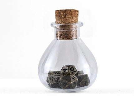 Gamers Guild AZ HYMGHO HYMGHO Dice: HY00401 - Unseelie Mini Metal RPG Dice Set - Ancient Bronze HYMGHO