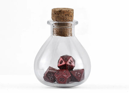 Gamers Guild AZ HYMGHO HYMGHO Dice: HY00402  - Unseelie Mini Metal RPG Dice Set - Red HYMGHO