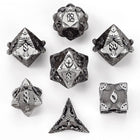 Gamers Guild AZ HYMGHO HYMGHO Dice: HY00460 Solid Metal Paladin Class Rpg Dice Set - Ancient Silver HYMGHO
