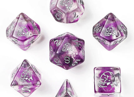 Gamers Guild AZ HYMGHO HYMGHO Dice: HY00498  - Wyrmforged Rollers Round Edge Resin RPG Dice Set - Opossum HYMGHO