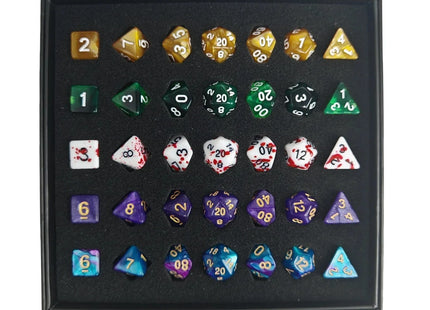 Gamers Guild AZ HYMGHO HYMGHO Dice: HY00522 Dungeoneers Dice Bundle - 5 Sets of Random Polymer Dice HYMGHO