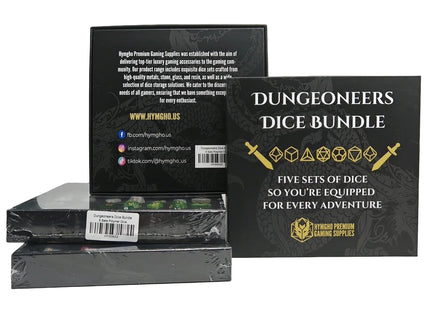 Gamers Guild AZ HYMGHO HYMGHO Dice: HY00522 Dungeoneers Dice Bundle - 5 Sets of Random Polymer Dice HYMGHO