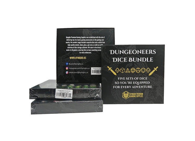 Gamers Guild AZ HYMGHO HYMGHO Dice: HY00522 Dungeoneers Dice Bundle - 5 Sets of Random Polymer Dice HYMGHO