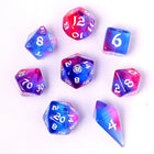 Gamers Guild AZ HYMGHO HYMGHO Dice: HY02011 Wyrmforged Rollers - Rounded Edge 8 Piece Polyhedral Dice set - Unicorn Tears HYMGHO