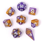 Gamers Guild AZ HYMGHO HYMGHO Dice: HY02014 - Wyrmforged Rollers - Rounded Edge 8 Piece Polyhedral Dice set - Magister Robes HYMGHO