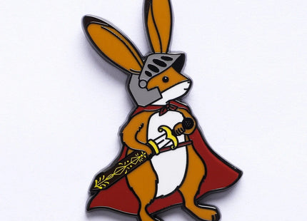 Gamers Guild AZ HYMGHO HYMGHO Dice: HYPN031  - Quest's Reward Fine Art Pin - Sir Reginald Hopsworth Hare Knight HYMGHO