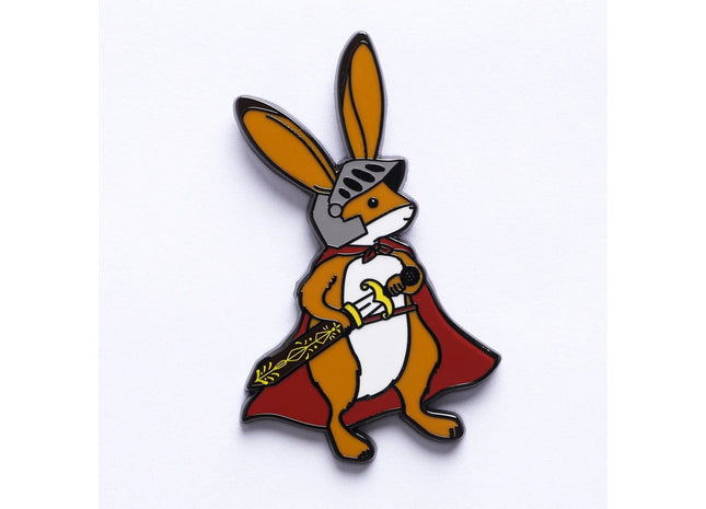 Gamers Guild AZ HYMGHO HYMGHO Dice: HYPN031  - Quest's Reward Fine Art Pin - Sir Reginald Hopsworth Hare Knight HYMGHO