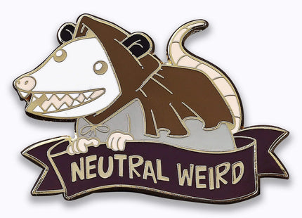 Gamers Guild AZ HYMGHO HYMGHO Dice: HYPN048 - Quest's Reward Fine Art Pin - Alternative Alignments - Neutral Weird - Opossum HYMGHO