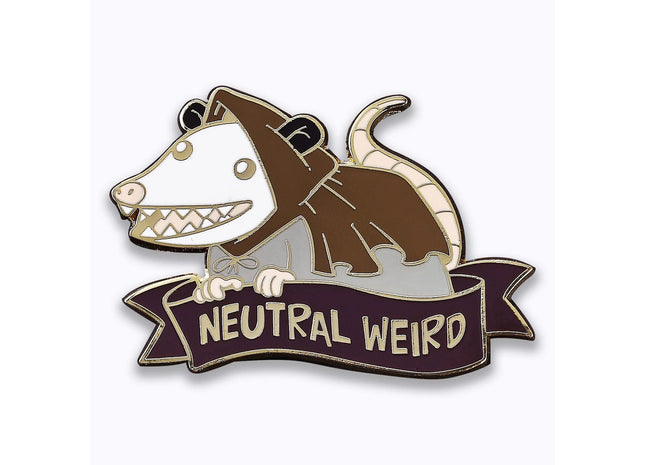 Gamers Guild AZ HYMGHO HYMGHO Dice: HYPN048 - Quest's Reward Fine Art Pin - Alternative Alignments - Neutral Weird - Opossum HYMGHO