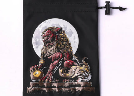 Gamers Guild AZ HYMGHO HYMGHO Fine Arts Leather Dice Bag - Foo Dog HYMGHO