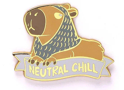 Gamers Guild AZ HYMGHO HYPN053: Alternative Alignments Enamel Pin - Neutral Chill Capybara HYMGHO