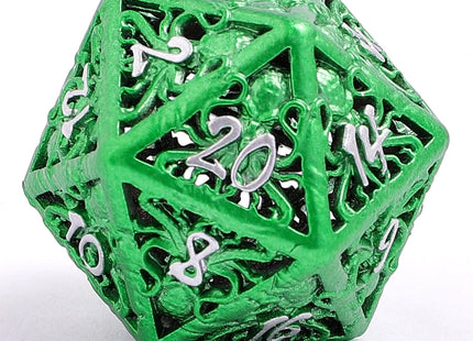Gamers Guild AZ HYMGHO Llithid’S Mind Cage Hollow Metal Dice Set - Green HYMGHO