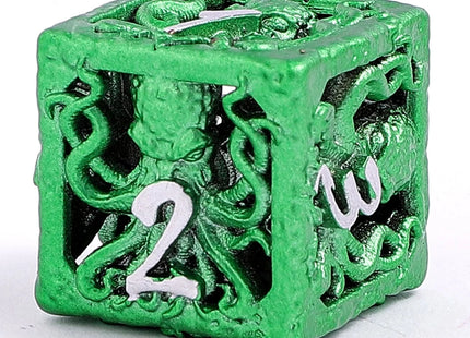 Gamers Guild AZ HYMGHO Llithid’S Mind Cage Hollow Metal Dice Set - Green HYMGHO