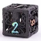 Gamers Guild AZ HYMGHO Lllithids Mind Cage Dice Set - Black W/Chromatic HYMGHO