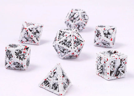 Gamers Guild AZ HYMGHO Lllithids Mind Cage Dice Set - Blood Spatter HYMGHO