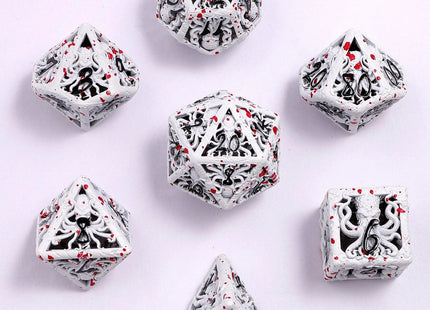 Gamers Guild AZ HYMGHO Lllithids Mind Cage Dice Set - Blood Spatter HYMGHO