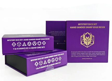 Gamers Guild AZ HYMGHO Mystery Full Matching Set of 7 Sharp Edge Resin Dice Set HYMGHO