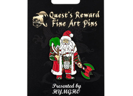 Gamers Guild AZ HYMGHO Quest's Reward Fine Art Pin - Battle Santa (Christmas) HYMGHO