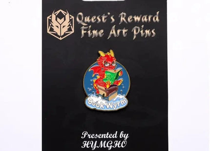 Gamers Guild AZ HYMGHO Quest's Reward Fine Art Pin - Book Wyrm HYMGHO