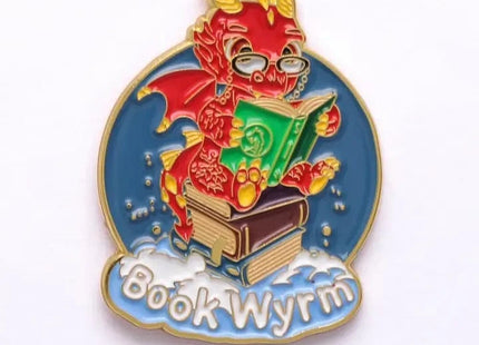 Gamers Guild AZ HYMGHO Quest's Reward Fine Art Pin - Book Wyrm HYMGHO