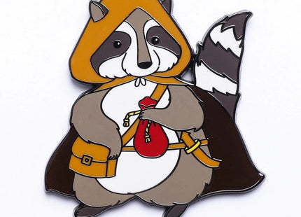 Gamers Guild AZ HYMGHO Quest's Reward Fine Art Pin - Dash Silentpaw Raccoon Rogue HYMGHO