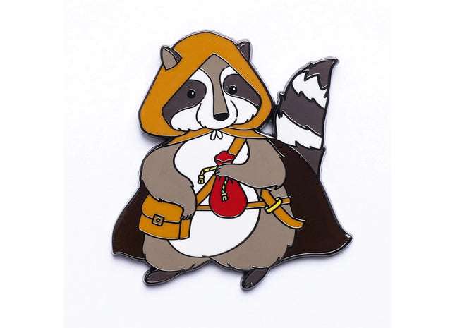 Gamers Guild AZ HYMGHO Quest's Reward Fine Art Pin - Dash Silentpaw Raccoon Rogue HYMGHO