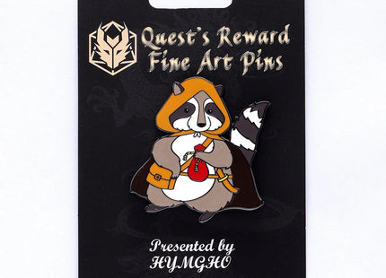 Gamers Guild AZ HYMGHO Quest's Reward Fine Art Pin - Dash Silentpaw Raccoon Rogue HYMGHO